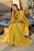Ziyana Luxe Mustard Summer Collection – Embroidered 3-Piece Suit