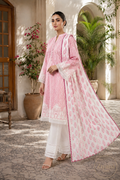 ZIYANA Luxe – Blush Bloom Lawn 3-Piece Suit