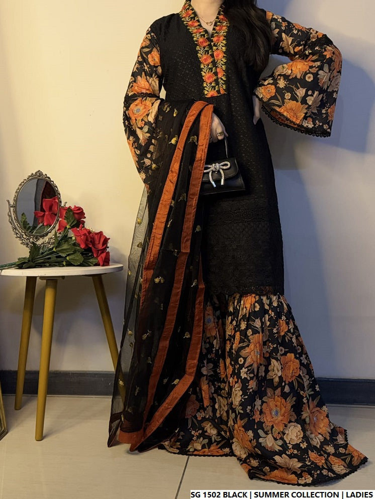 Shirt With Gharara 3pcs
