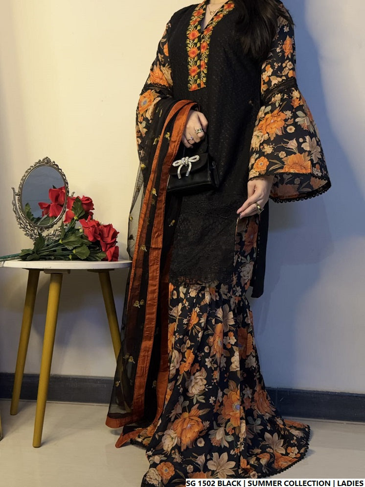 Shirt With Gharara 3pcs