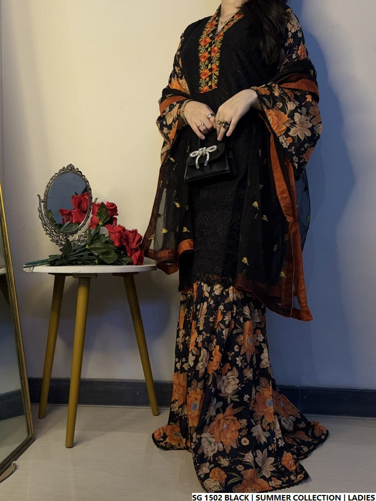 Shirt With Gharara 3pcs