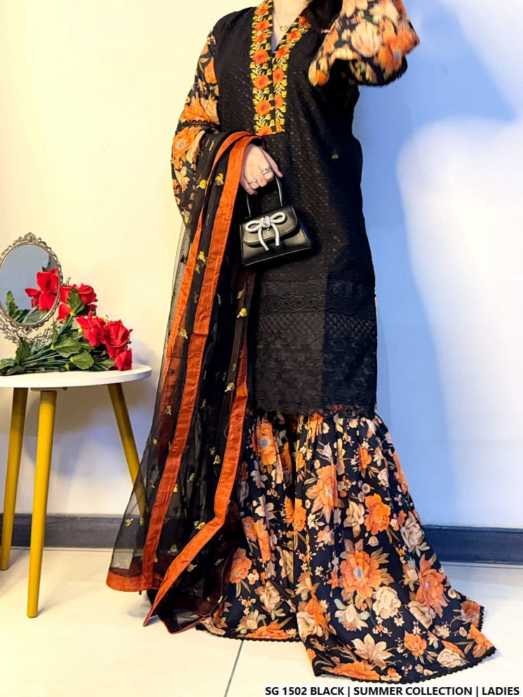 Shirt With Gharara 3pcs