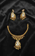 Antique Ivory Pearl Statement Necklace SeT