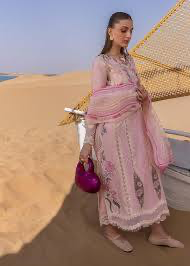 Crimson Flow Luxury Lawn Suit