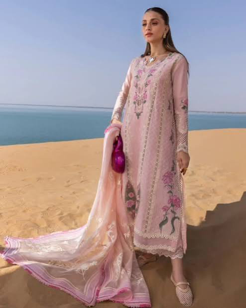 Crimson Flow Luxury Lawn Suit