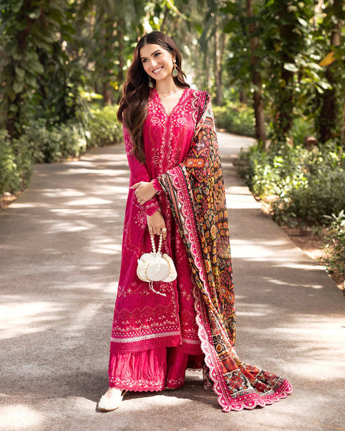 Faiza SAQLAIN zinnia luxury lawn stitched preloved collection